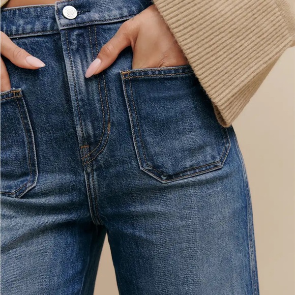 Reformation Alyssa High Rise Wide Leg Long Jeans - Picture 3 of 13